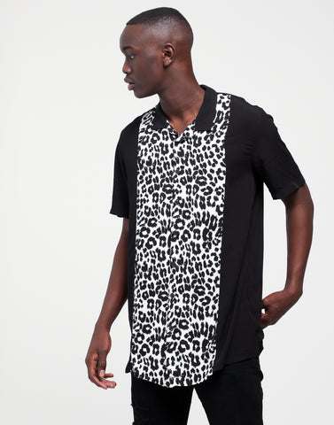 ENES Leopard Bowling Shirt Black/White