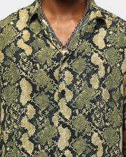 ENES Animal Button Up Green/Snake