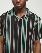 ENES 70s Stripe Shirt Black/Pink/Green