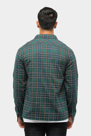 ENES Men's Tepee Flannel Shirt Green Check