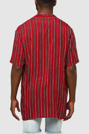 ENES Striped Party Shirt Red/Black/White