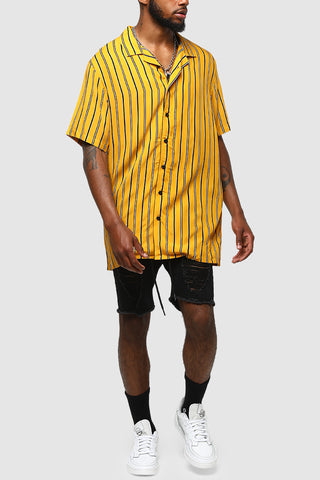 ENES Striped Party Shirt Yellow/Black/White